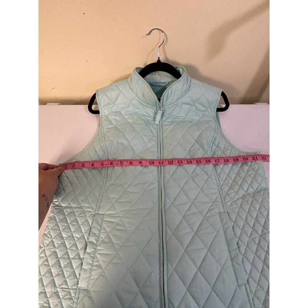 Talbots Blue full zip quilted layering vest Women's Sz Small - Picture 7 of 8